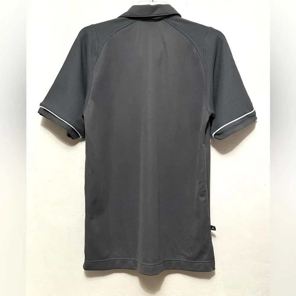 Michael Jordan MJ Jumpman 20th Anniversary Grey Gray Collared Polo Shirt Top M
